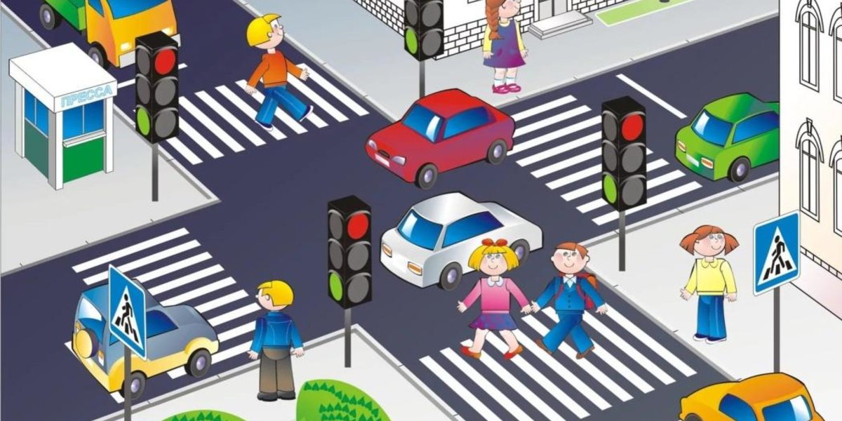Светофор дорога дети. Перекресток со светофором. Дорога со светофором для детей. Дорожное движение картинки. Пешеходный переход на перекрестке.